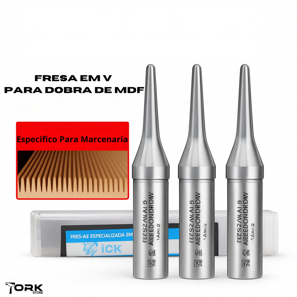 Fresa Em V Para Dobra De MDF 1/2 (12,7mm)