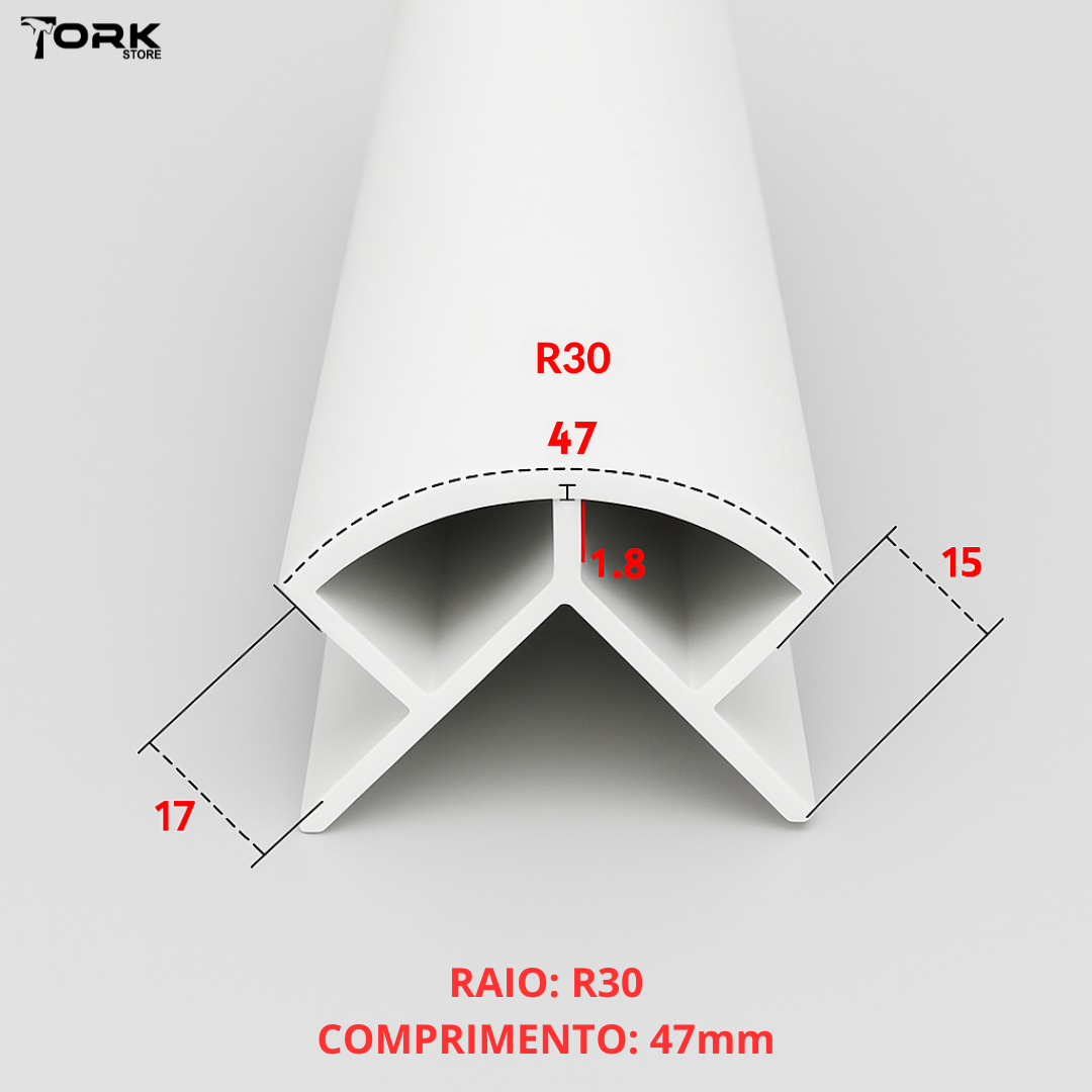 Perfil Modular para Móvel Curvo