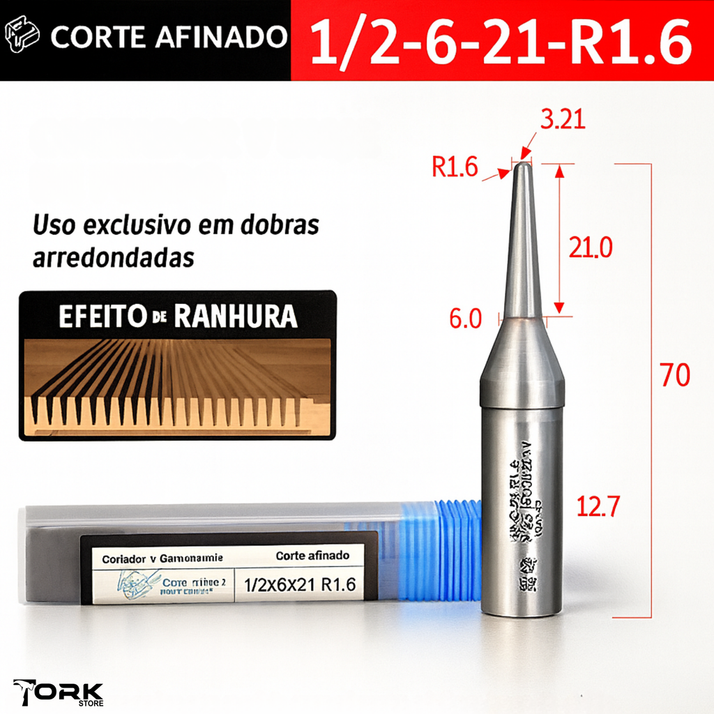 Fresa Em V Para Dobra De MDF 1/2 (12,7mm)