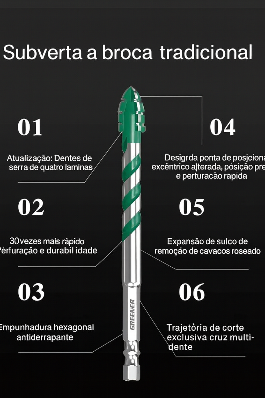 Broca Multfunção 93HRC Tork