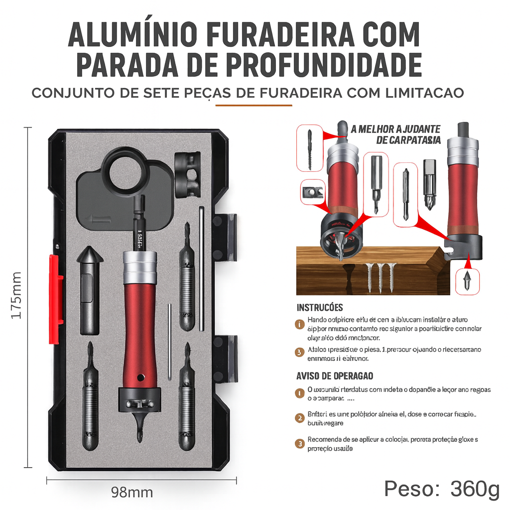 Escareador com Limitador 2 em 1