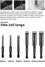 Broca para Porcelanato e Cerâmica – Revestida com Diamante