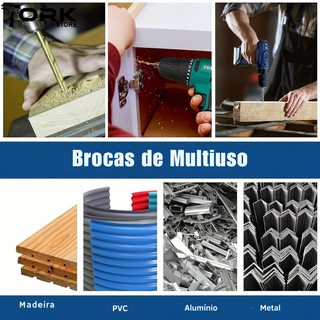 Kit Broca Sextava (Titânio ou Cobalto)