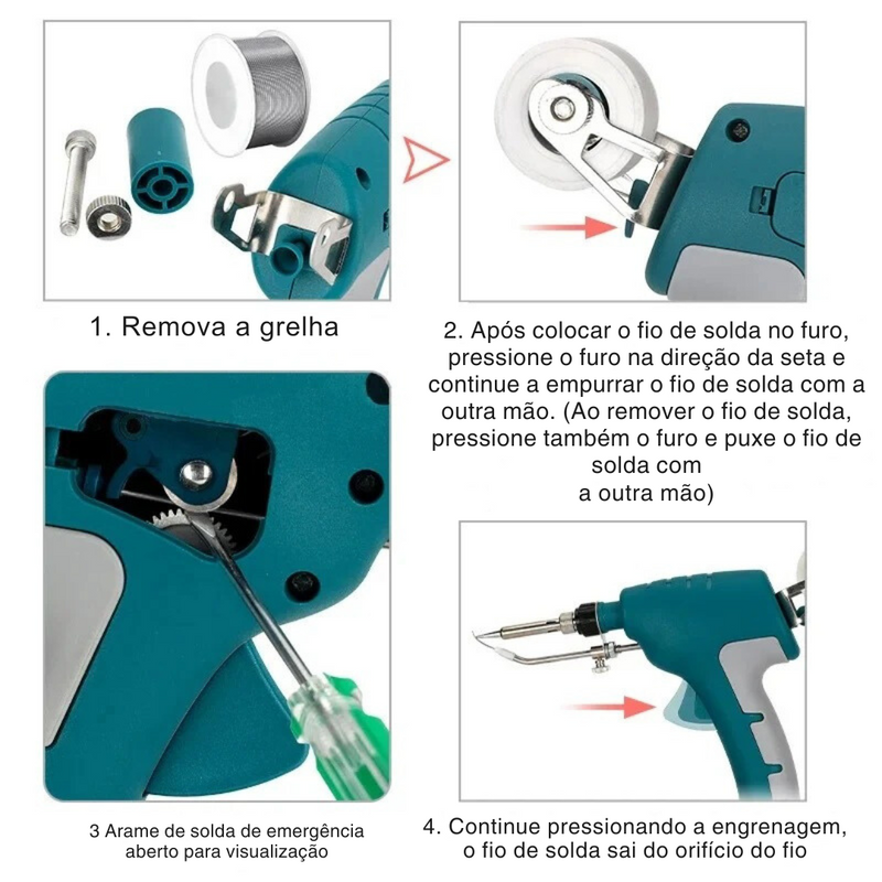 Ferro De Solda s/ Fio (A Bateria - Não Inclusa)