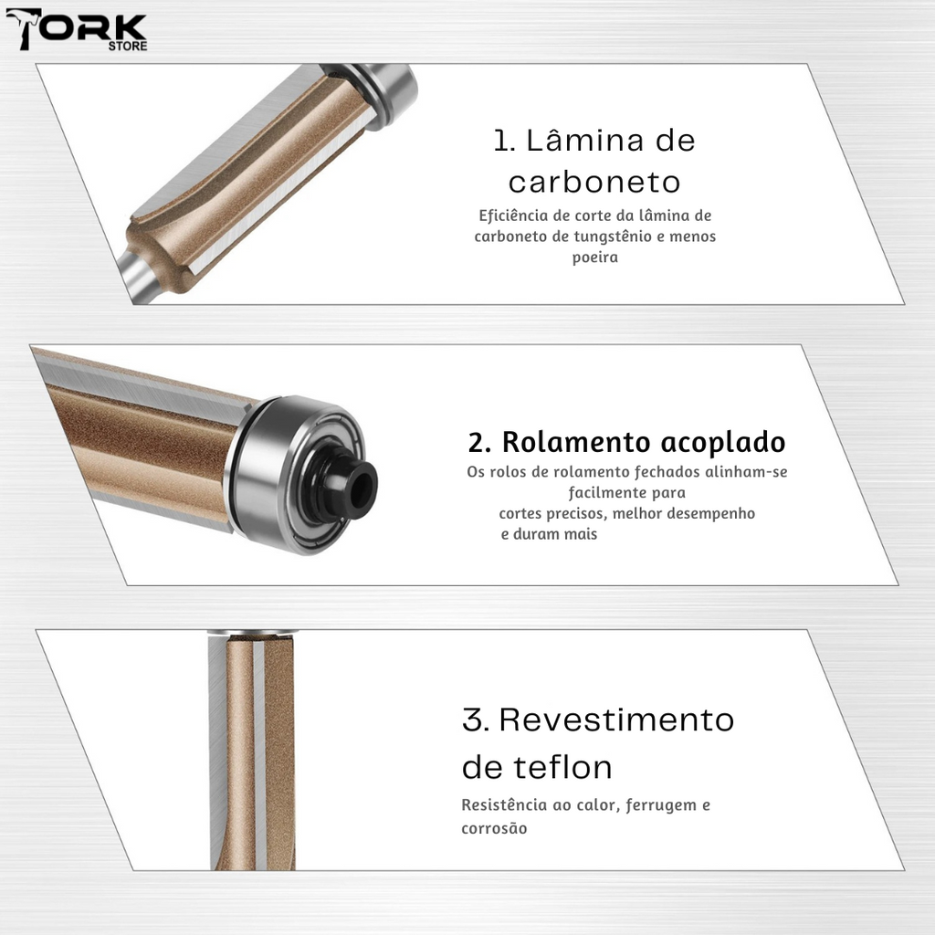 Fresa Reta com Rolamento