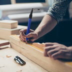 Lápis carpinteiro 12Pcs com suporte retratil e apontador