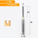 Fresa Reta 6,35mm (1/4)