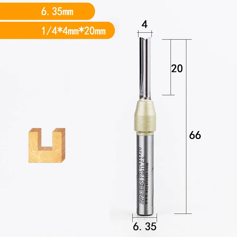 Fresa Reta 6,35mm (1/4)