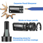 Lápis carpinteiro 12Pcs com suporte retratil e apontador