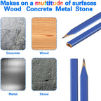 Lápis carpinteiro 12Pcs com suporte retratil e apontador