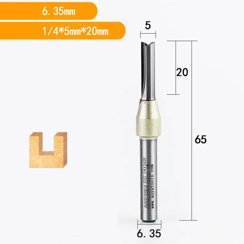 Fresa Reta 6,35mm (1/4)