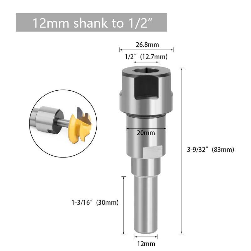 Extensor de Fresa Para Tupia e CNC