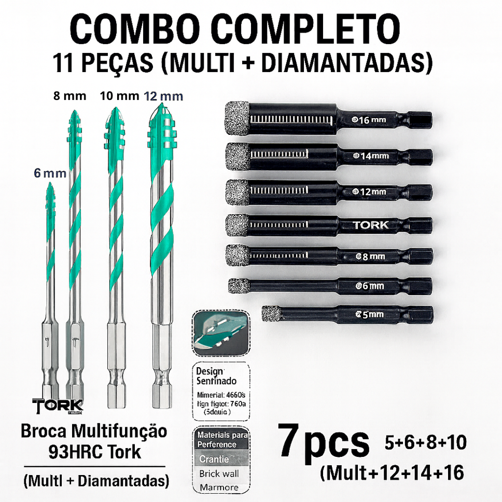 Broca Multfunção 93HRC Tork