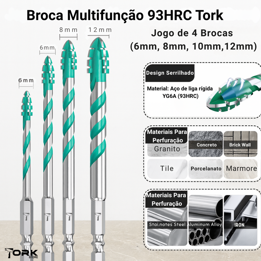 Broca Multfunção 93HRC Tork