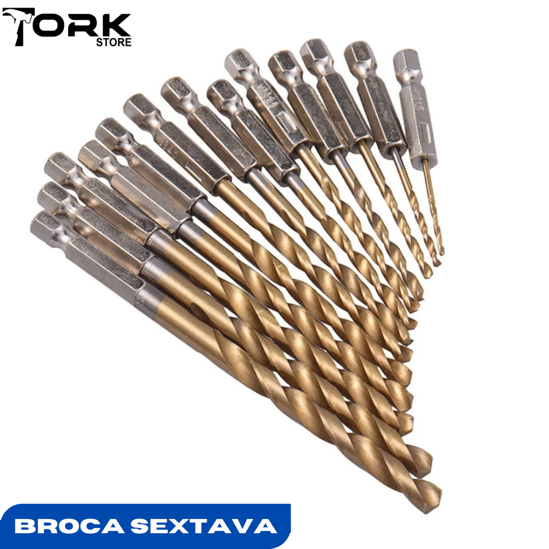 Kit Broca Sextava (Titânio ou Cobalto)